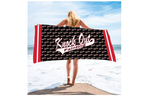 Knock Out Painting Softball Sublimated Beach Towel