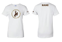 Catty Rough Riders Wrestling Cotton Women's Crew Neck Tee - White