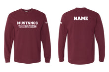 Clifton HS Wrestling Cotton Crew Long Sleeve Tee - Maroon