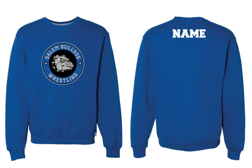 Salem Bulldogs Wrestling Cotton Crewneck Sweatshirt - Royal