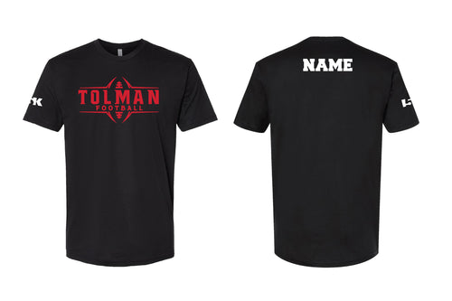 Tolman Tigers Football Basic Cotton Crew Tee - Black