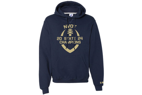 NVOT Football State Champions Cotton Hoodie Design 2 - Navy