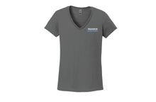 Paramus Football Mom Cotton Women's V-Neck Tee - Design 2 (Charcoal)