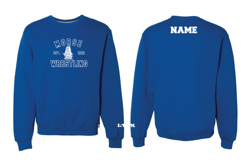 Morse Wrestling Cotton Crewneck Sweatshirt - Royal