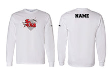 New Cotton Crew Long Sleeve Tee - Black/White/Red