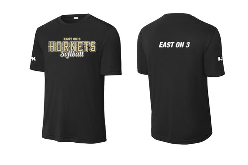 East Hartford Softball Dryfit Performance Tee - East On 3 - Black