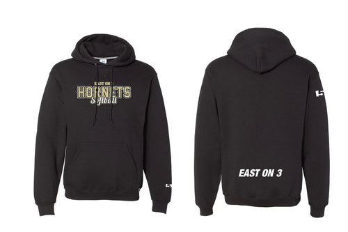 East Hartford Softball Russell Athletic Cotton Hoodie - East On 3 - Black