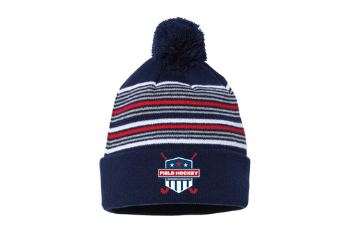 Independence Rec Field Hockey Pom Beanie - Navy/Red