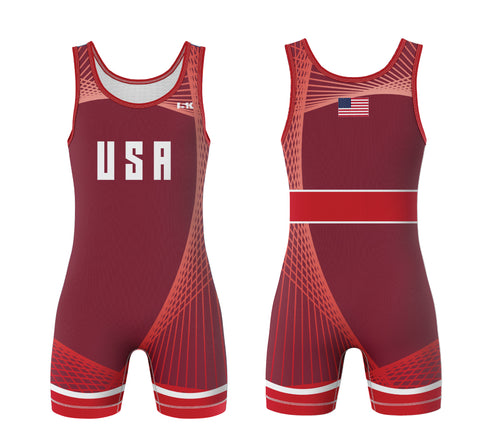 Freestyle Sublimated Men's Singlet - Red