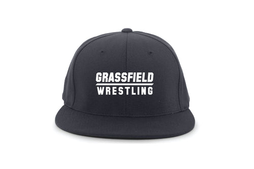 Grassfield Grizzlies Wrestling Flexfit Cap - Navy