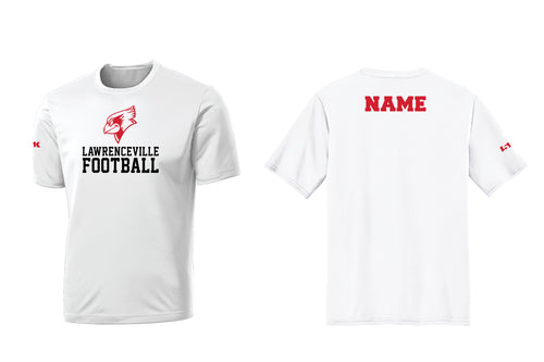 Lawrenceville Football Dryfit Performance Tee - White