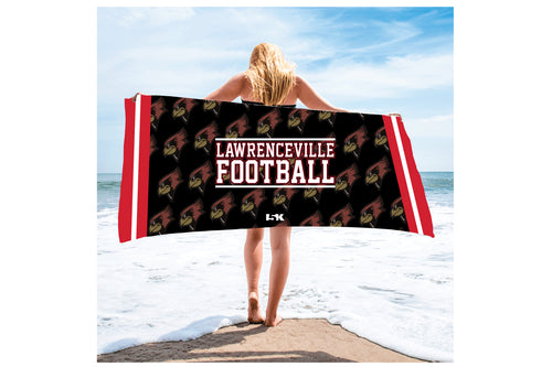 Lawrenceville Football Sublimated Beach Towel