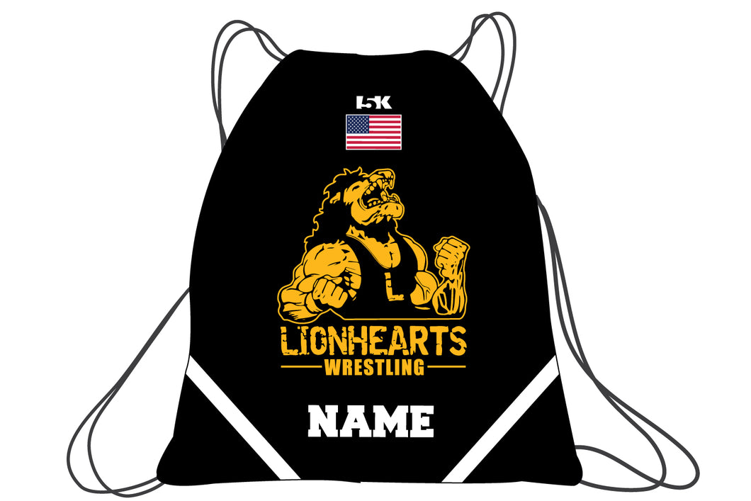 Lionhearts Wrestling Sublimated Drawstring Bag