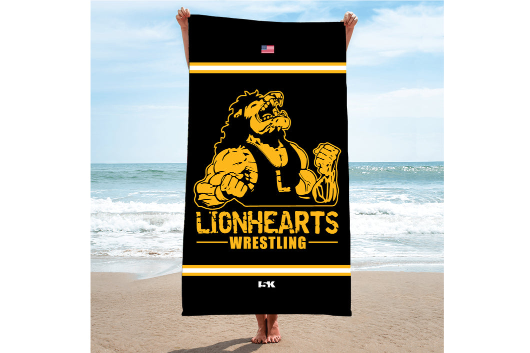 Lionhearts Wrestling Sublimated Beach Towel