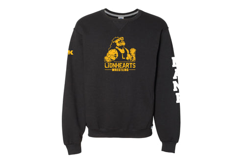 Lionhearts Wrestling Cotton Crewneck Sweatshirt - Black