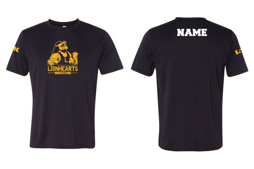 Lionhearts Wrestling Dryfit Performance Tee - Black