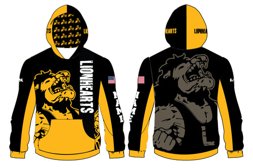 Lionhearts Wrestling Sublimated Hoodie - Gold Design