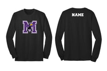 Marshwood Wrestling Cotton Crew Long Sleeve Tee - Black/White/Heather