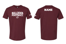 Lynn English Bulldogs Football Cotton Crew Tee - Maroon