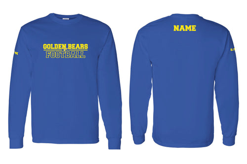 Lyndhurst Golden Bears Football Cotton Crew Long Sleeve Tee - Royal