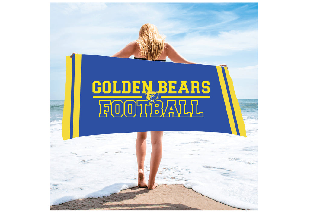 Lyndhurst Golden Bears Football Sublimated Beach Towel
