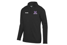 Marshwood Wrestling Sportswear Wicking Fleece Quarter-Zip Pullover Design 1- Purple/Gray/Black