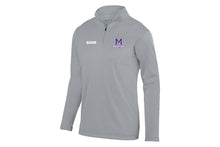 Marshwood Wrestling Sportswear Wicking Fleece Quarter-Zip Pullover Design 2- Purple/Gray/Black