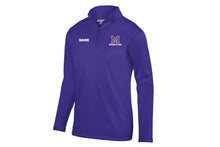 Marshwood Wrestling Sportswear Wicking Fleece Quarter-Zip Pullover Design 1- Purple/Gray/Black