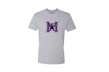 Marshwood Wrestling Cotton Crew Tee Design 1 - Black/Heather gray/White