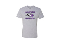 Marshwood Wrestling Cotton Crew Tee Design 2 - Black/Heather gray/White