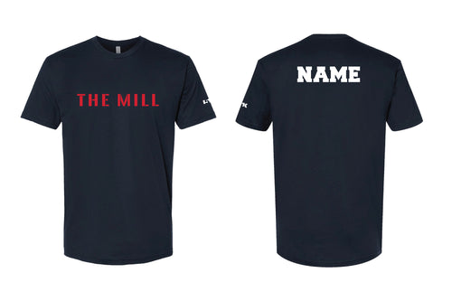 Mill River Wrestling Cotton Crew Tee - Navy/Red