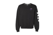 Marshwood Wrestling Cotton Crewneck Sweatshirt Design 1 - Purple/Heather/Black