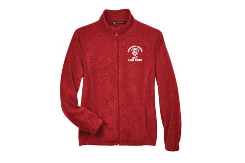 Memorial Elementary School - Ladies' 8 oz. Full-Zip Fleece - Red