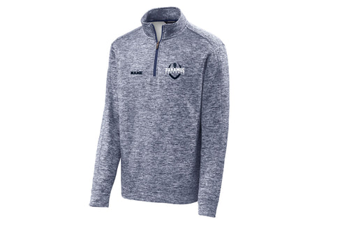 Paramus Football Men's Heather Fleece 1/4-Zip - Navy