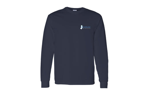 NJ Institute for Pain Relief Cotton Crew Long Sleeve Tee - Navy