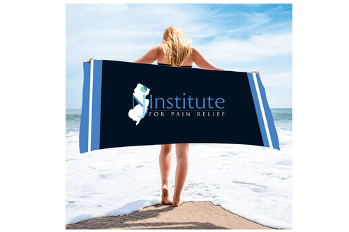 NJ Institute for Pain Relief Sublimated Beach Towel