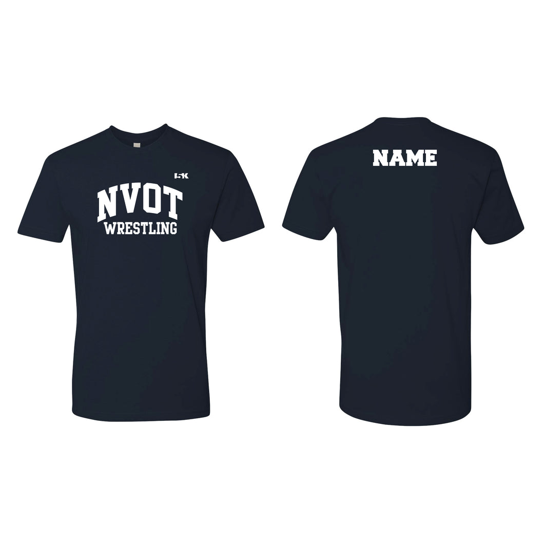 NVOT Wrestling Cotton Crew Tee - Navy