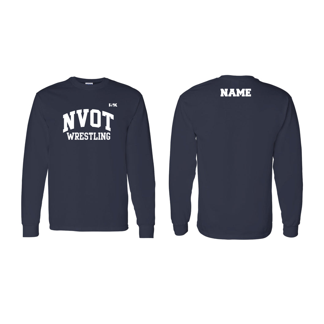 NVOT Wrestling Cotton Long Sleeve - Navy