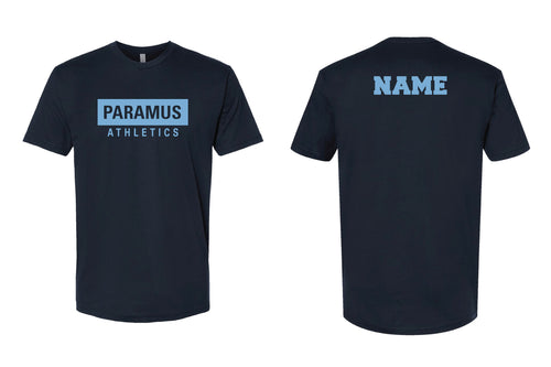 Paramus Athletics Cotton Crew Tee - Navy/Heather Gray