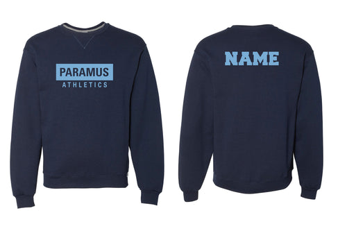 Paramus Athletics Cotton Crewneck Sweatshirt - Navy/Oxford/White