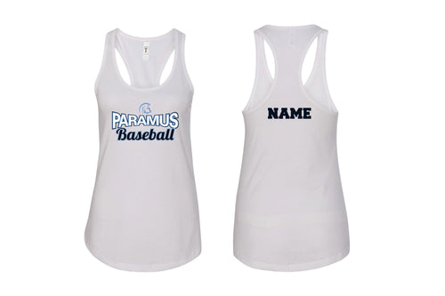 Paramus Baseball Ladies Tank Top - White