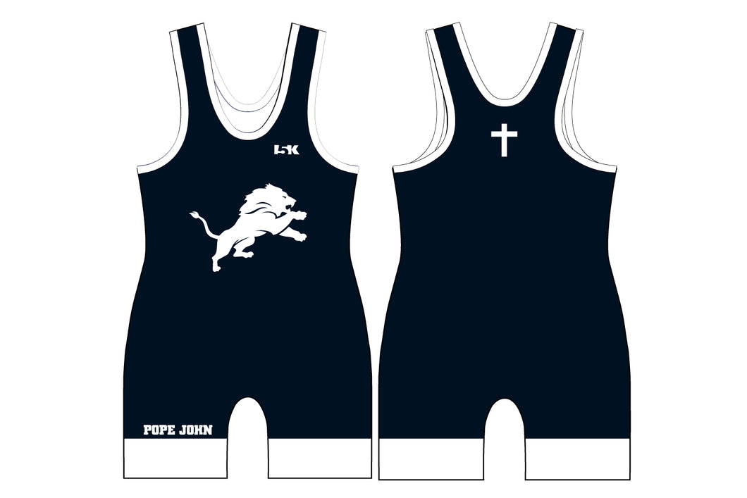 Pope John Wrestling Men's Singlet - Navy