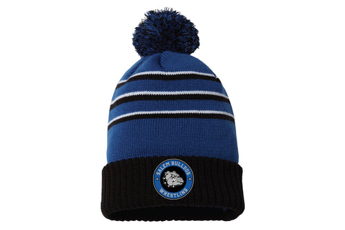 Salem Bulldogs Wrestling Pom Beanie - Royal/Black