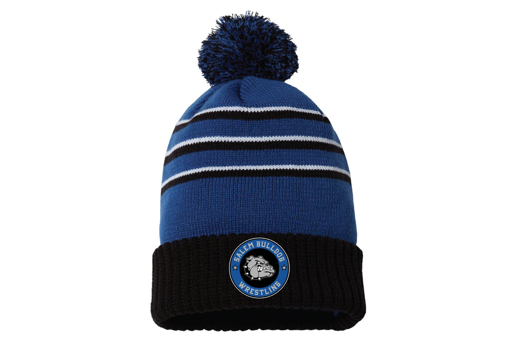 Salem Bulldogs Wrestling Pom Beanie - Royal/Black