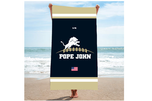 Pope John HS Football Sublimated Beach Towel