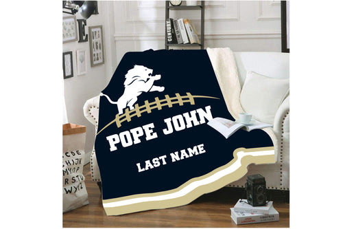 Pope John HS Football Sublimated Blanket