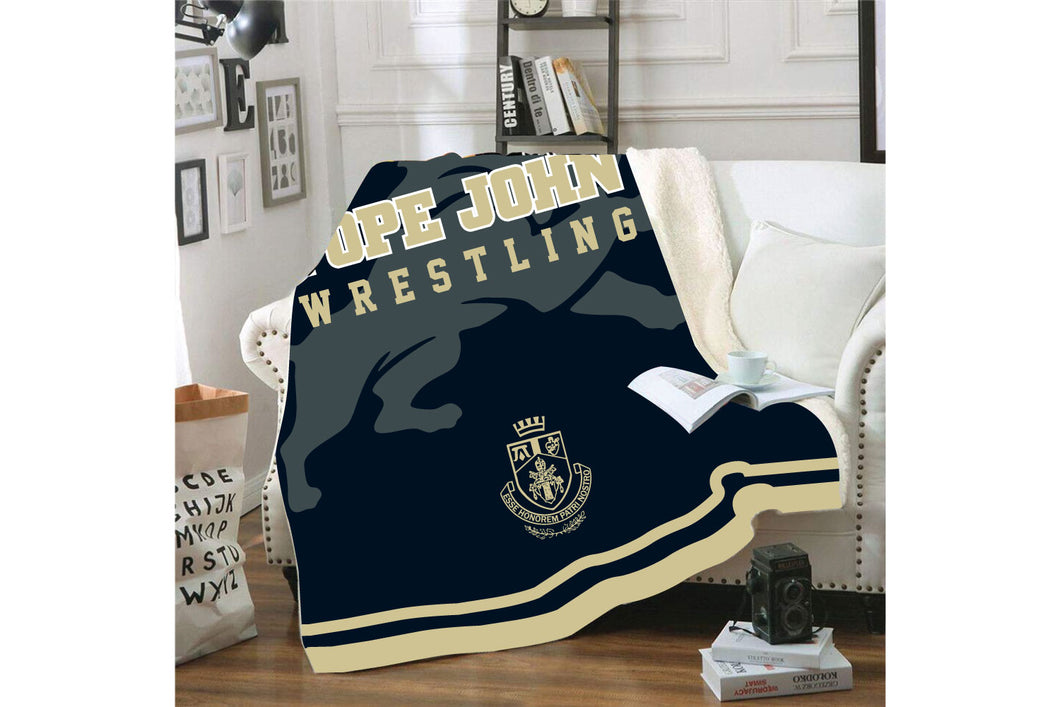 Pope John Wrestling Club Sublimated Blanket