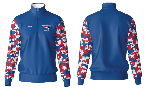 AuSable Patriots Football Sublimated Quarter Zip - Royal