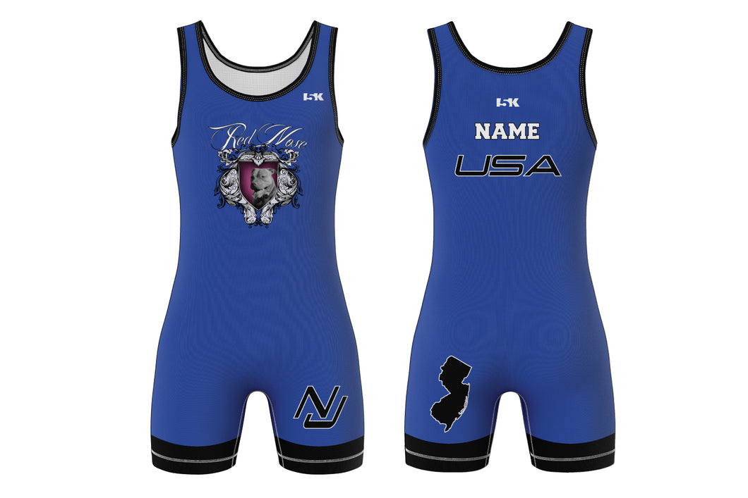 Red Nose Sublimated Men's Singlet - Design 2 (Blue)