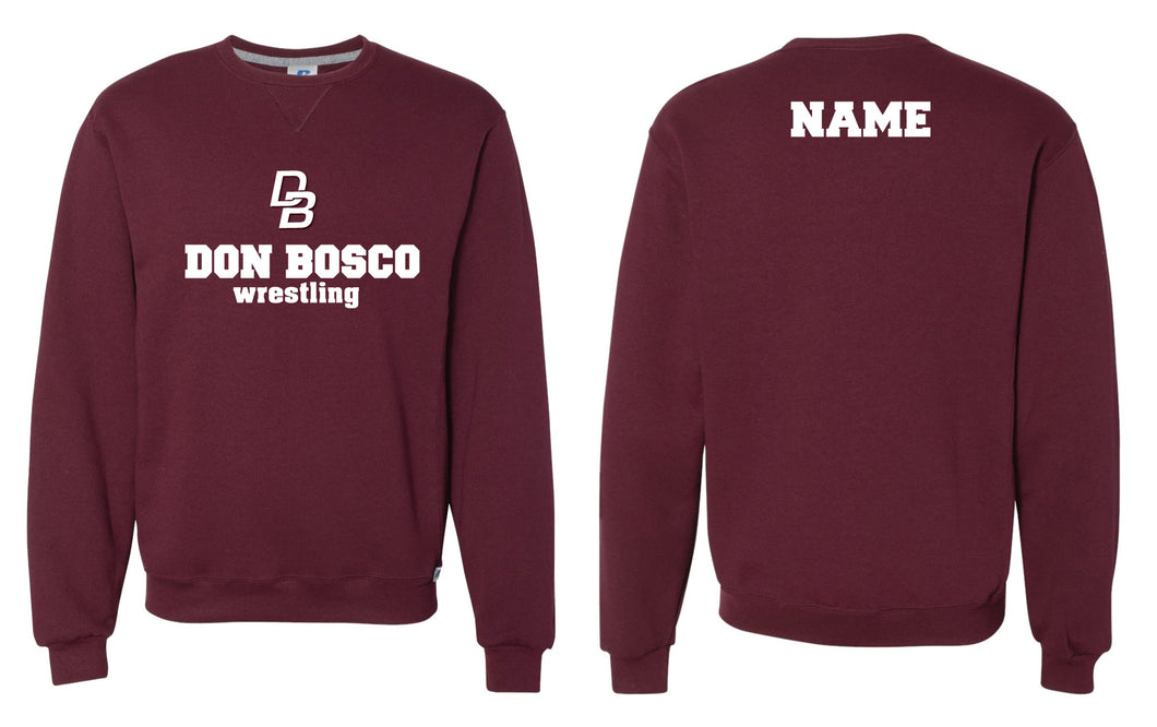 Don Bosco Wrestling Russell Athletic Cotton Crewneck Sweatshirt - Maroon